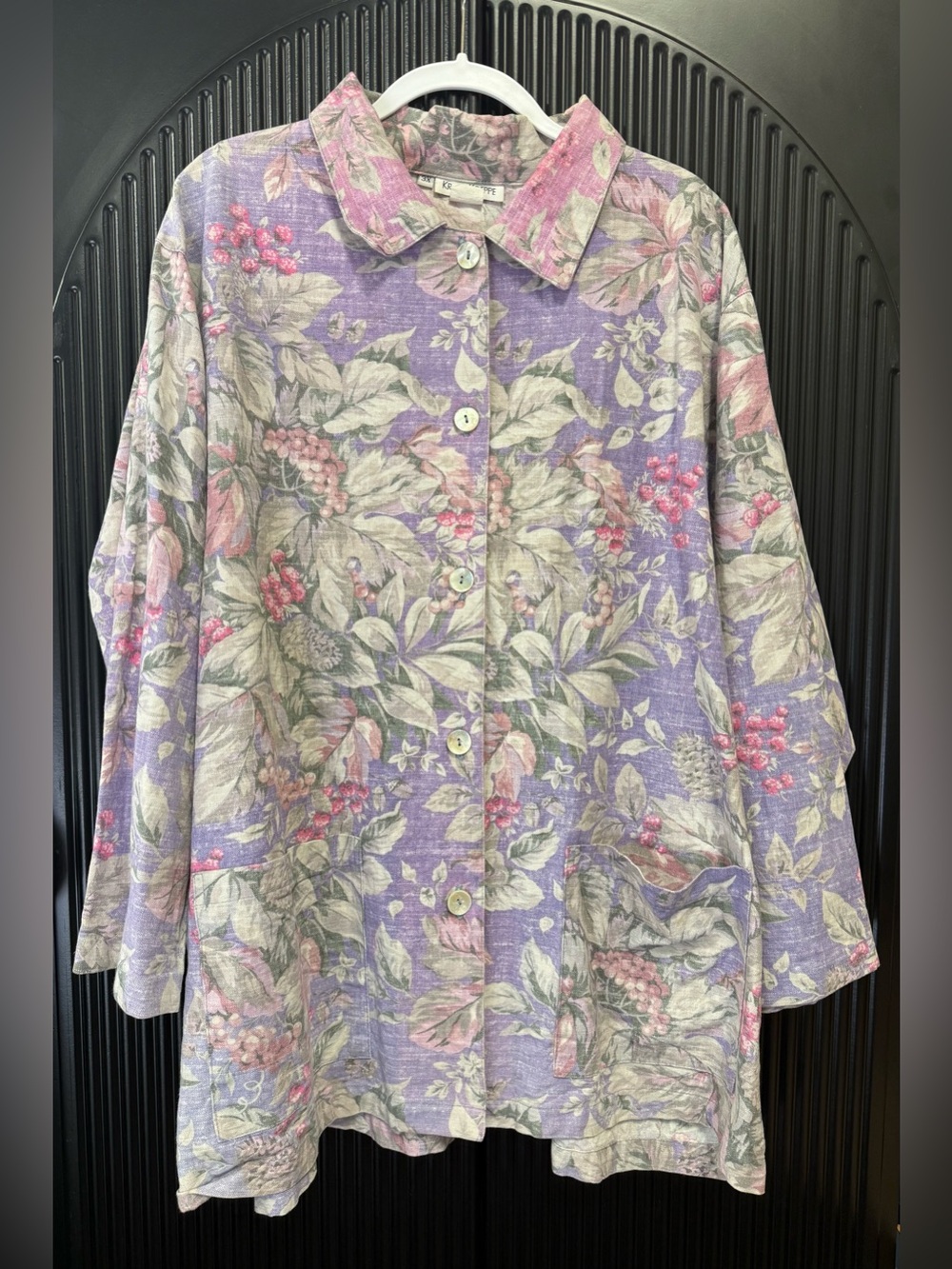 Vintage Botanical Cottagecore Wearable Art Shacket